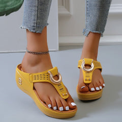【35-43】Noi papuci la modă cu talpă groasă purtat exterioară