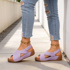 👡 Sandale Premium din Piele cu Platformă Ergonomică – Prindere Velcro, Cusături Manuale, 5 Culori Vibrante, Mărimi 36-43! ☀️🌈