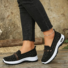 ☁️【Senzație de mers ca pe nori】pantofi casual din material tricotat Flyknit cu talpă moale pentru mers confortabil