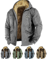 🔥[Reducere de 50% pe durată limitată] 🔥Geacă modernă groasă bărbătească, căptușită cu fleece