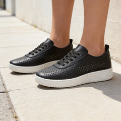 Adidași Casual din Piele pentru Damă, cu Perforații Respirabile, Talpă Moale și Flexibilă, Pantofi Ortopedici pentru Atenuarea Durerilor de Picioare