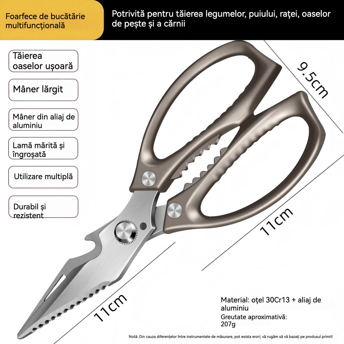 🔥Nouă Îmbunătățire🍖 Foarfecă de Bucătărie Multifuncțională și de Înaltă Performanță ✂️👨‍🍳
