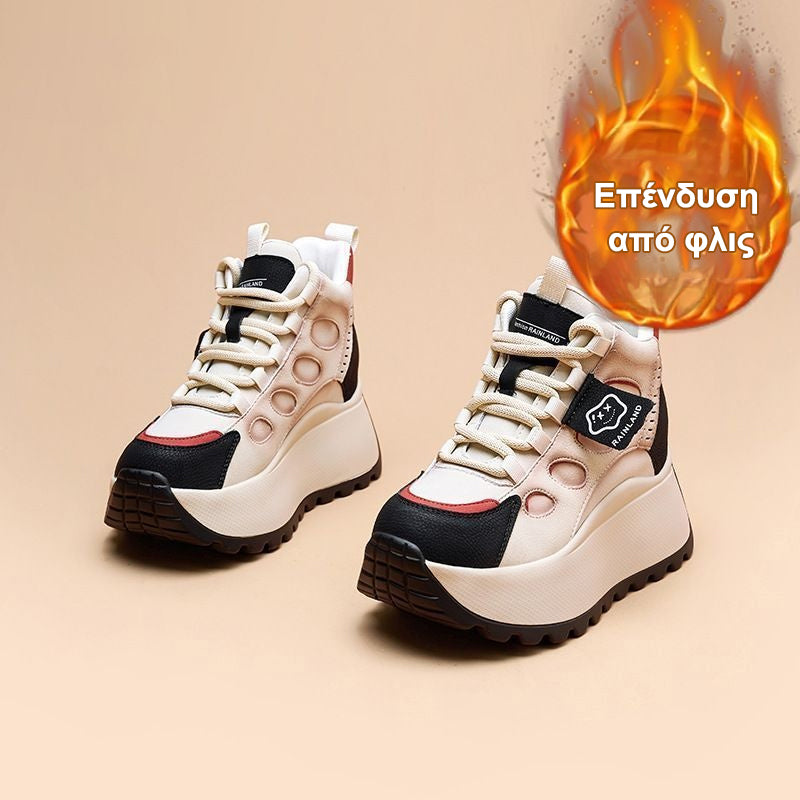 Ρετρό casual παπούτσια με συνδυασμό χρωμάτων