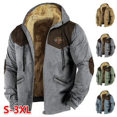 🔥[Reducere de 50% pe durată limitată] 🔥Geacă modernă groasă bărbătească, căptușită cu fleece