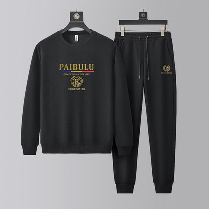 👕👖【Μπλούζα + Παντελόνι】🔥Νέα ανδρική casual αθλητική φόρμα