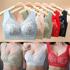 🔥【3 bucăți】【Reducere la ofertă】💕🎁Sutien fără cusături din mătase de gheață de mărime mare – respirabil și reglabil [40kg-100kg]