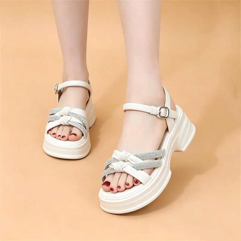 💎Sandale elegante cu strasuri, talpă moale – confortabile, stabile și cu efect de alungire a siluetei