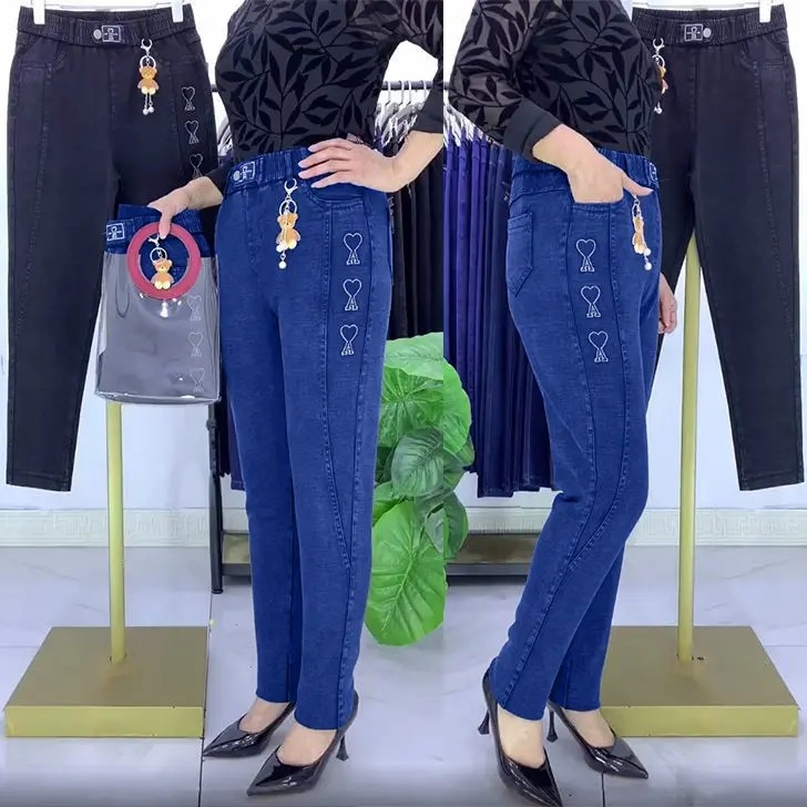 💞👖Blugi pentru femei, cu elasticitate ridicată, care combină confortul și căldura