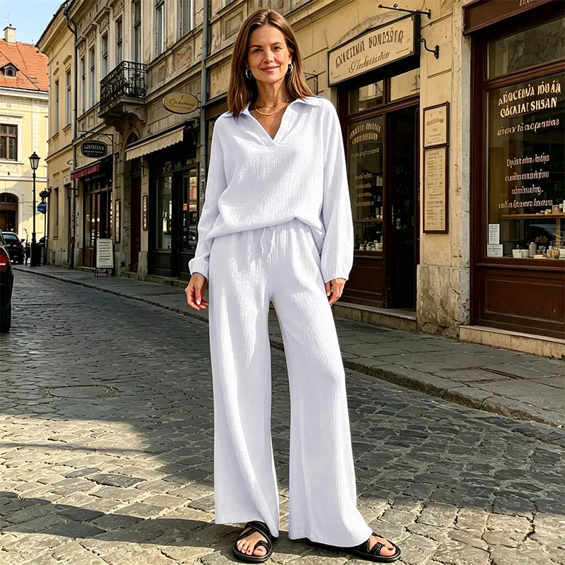 Set de cămașă din in la modă, respirabil și confortabil