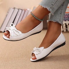 Balerini Peep-Toe din Piele: Relaxare Anatomică și Confort, Mărimi 35-43 ✨