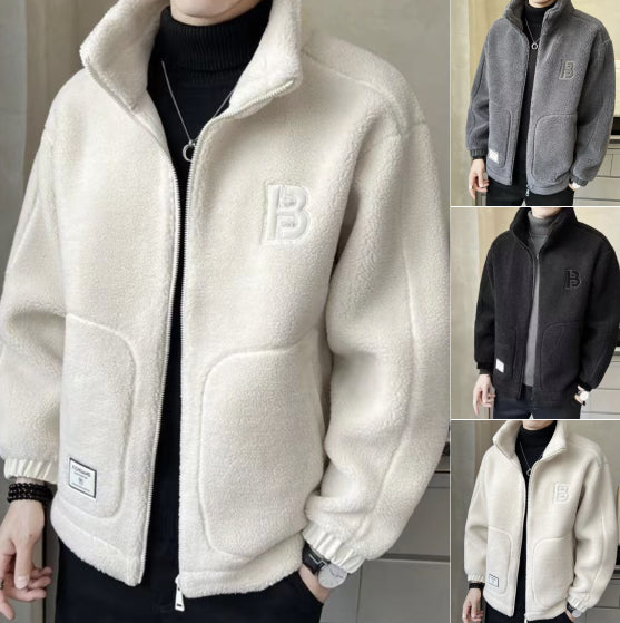 🎄🎄【L-6XL】Χειμερινό μπουφάν fleece, βαμβακερό μπουφάν, βαμβακερό παχύρρευστο μπουφάν από μαλλί αρνιού, ζεστό μπουφάν