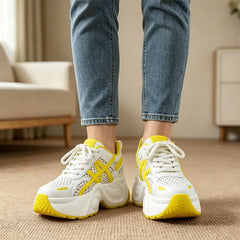 💛【Înălțare 7CM】Pantofi casual moderni cu mesh respirabil – efect de întinerire, confortabili și ușor de asortat