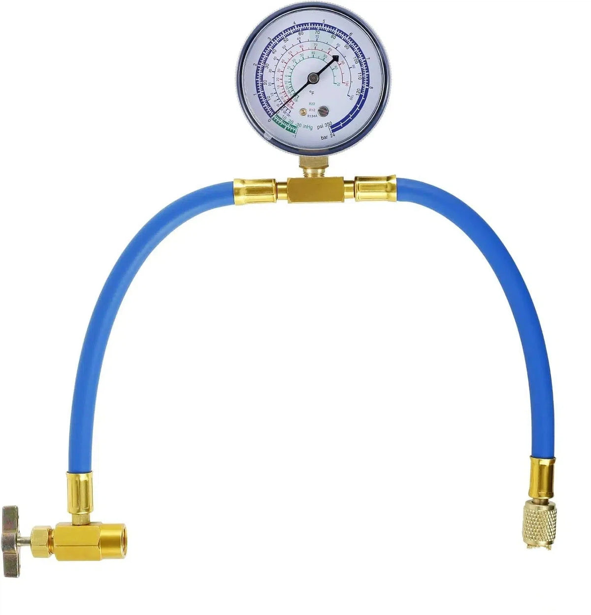 🔧❄️ Furtun de reîncărcare agent frigorific R134a AC cu manometru – Etanș, ușor de citit și compatibil cu mașini, camioane sau aparate de aer condiționat de uz casnic – Reîncărcare sigură DIY 🚗