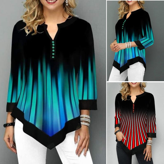 [Καυτή Μπλούζα σε Πωλήσεις] Μπλούζα μόδας με V λαιμόκοψη, 100% Βαμβάκι