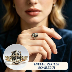 🪐【Cumpără 1 Primești 1 Gratuit】Inel Vintage cu Imprimeu Soare și Lună în Stil Fantasy