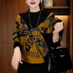 [Reducere Produs Nou – Curând Revenim la Prețul Inițial]✨Tricot Modern Imprimat, Lână Germană Dublă Față