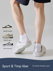 🧦🌸 【Set de 6】Șosete sport scurte, talpă din plasă pentru masaj, absorbante ale transpirației și respirabile