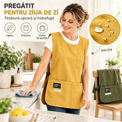 ✨ Şorţ Tip Vestă Impermeabil în Stil Japonez (5 Culori Disponibile) ☕ | 💅 Ideal pentru Saloane, Patiserii & Cafenele · Curele Reglabile · Rezistent la Pete