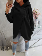 🧥 Hanorac de damă cu mâneci lungi și glugă, cu buzunare frontale ✅