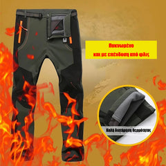 🔥Produs la mare căutare🔥 Pantaloni bărbătești de drumeție, impermeabili, rezistenți la vânt, respirabili, cu căptușeală caldă din fleece, potriviți pentru sporturi în aer liber