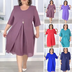 【🏆 Bestseller】🔥🥰【S-5XL】Rochie simplă, multicoloră 2024