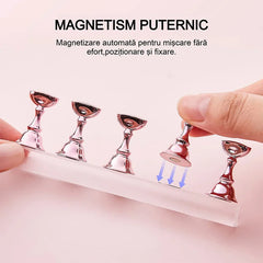 💅Set complet de instrumente pentru manichiură (include pensule pentru unghii, suport pentru exersarea tipsurilor, pensulă pentru linii fine, pensetă și gel de fixare)