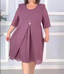 【🏆 Bestseller】🔥🥰【S-5XL】Rochie simplă, multicoloră 2024