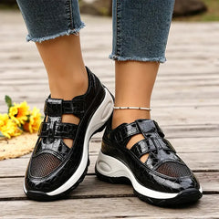 Sandale Sport de Vară cu Platformă și Pernă de Aer: Design Texturat, Închidere Velcro, Mărimi 36-43