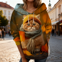 🐱【S-6XL】Bluză nouă de iarnă pentru femei cu design drăguț de pisică