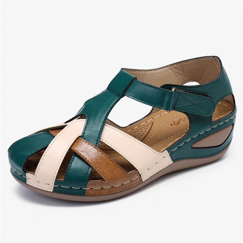 🔥🩰【35-43】Sandale de damă cu platformă din piele moale, decupate
