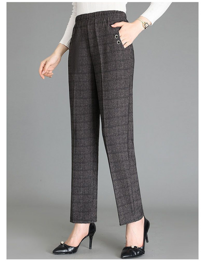 🏆【45-90 κιλά】🔥 Γυναικείο παντελόνι casual με ψηλή μέση, η ιδανική επιλογή για το φθινόπωρο και τον χειμώνα.