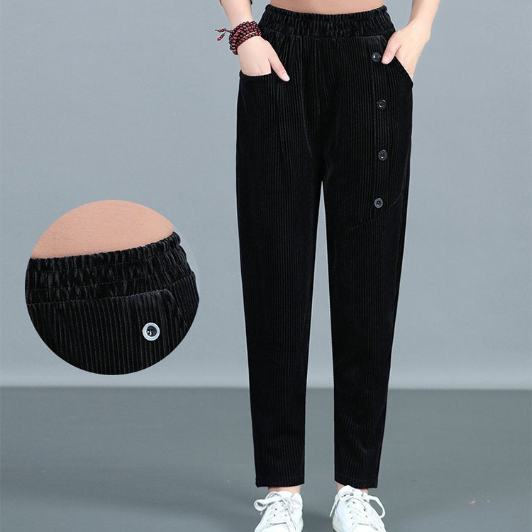 💕Pantaloni de damă moderni din reiat, casual