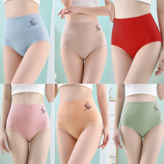 💖Ultima zi 50% reducere - 【Set de 6 piese】Bumbac pur de înaltă talie mare de bumbac plus dimensiunea de ridicare a șoldului chiloți de ridicare[40-100KG]