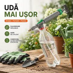 🌱 Transformă orice sticlă într-un pulverizator puternic! Cap de pulverizare universal cu pompă manuală (Ofertă 1+1 GRATUIT - primești 2 bucăți / Duza din alamă / Pentru grădină și curățenie)! ✨
