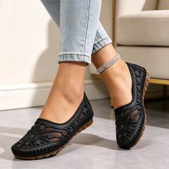 💎【36-43】Pantofi eleganți cu strasuri, design perforat și talpă moale