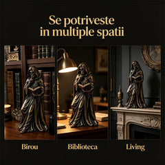 🧙‍♂️Statuetă Gotică din Rășină cu Moartea pentru Bibliotecă – Adaugă Mister și Eleganță Casei Tale!