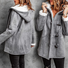 🥼🐏💖【Nouă Colecție de Iarnă cu Reducere de 50%】Geacă elegantă și călduroasă din piele întoarsă cu căptușeală din lână