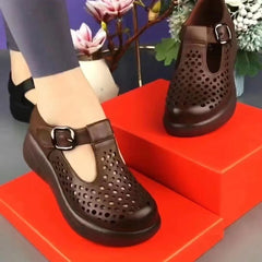 👡 Pantofi din Piele Noi, Moderni, cu Toc Gros