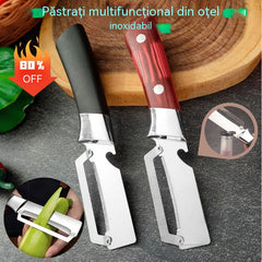 ✅ Cumpără 1, primești 1 (în total 2 bucăți) 🧅🔪 Cuțit de curățat multifuncțional 3 în 1: curăță, taie legume și deschide sticle! 🔥