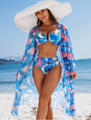 🩱🏖️【S-2XL】Bikini din trei piese, la modă și sexy, de înaltă calitate