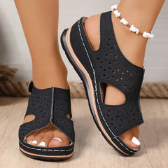 👡 Sandale Ortopedice din Piele cu Suport pentru Bolta Plantară – Decupaje Laser, Prindere cu Arici și Confort Plus Size! ☀️✨