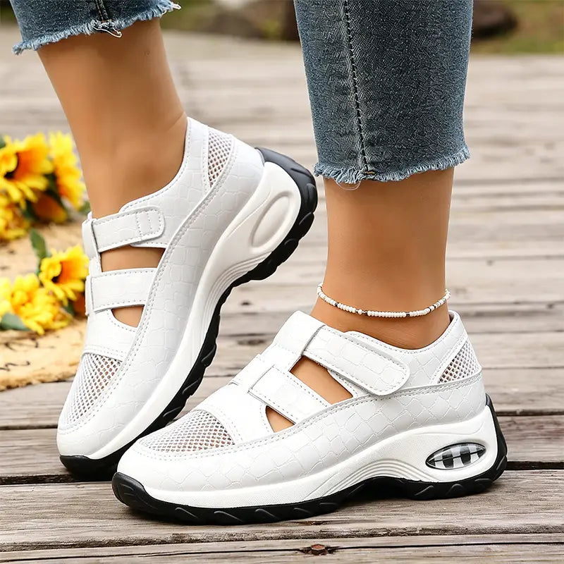 Sandale Sport de Vară cu Platformă și Pernă de Aer: Design Texturat, Închidere Velcro, Mărimi 36-43
