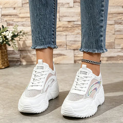 👟【+5 cm înălțare】pantofi casual la modă din plasă respirabilă｜model versatil de vară ✨