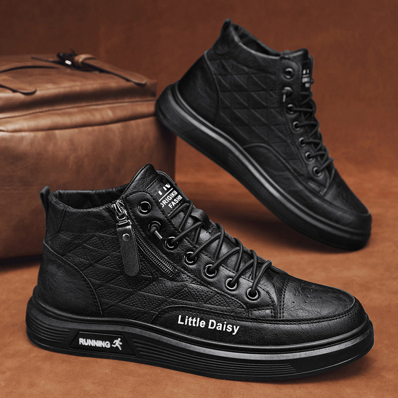 🔥【Mărimi 39-44】Adidași casual înalți pentru bărbați cu model și fermoar lateral