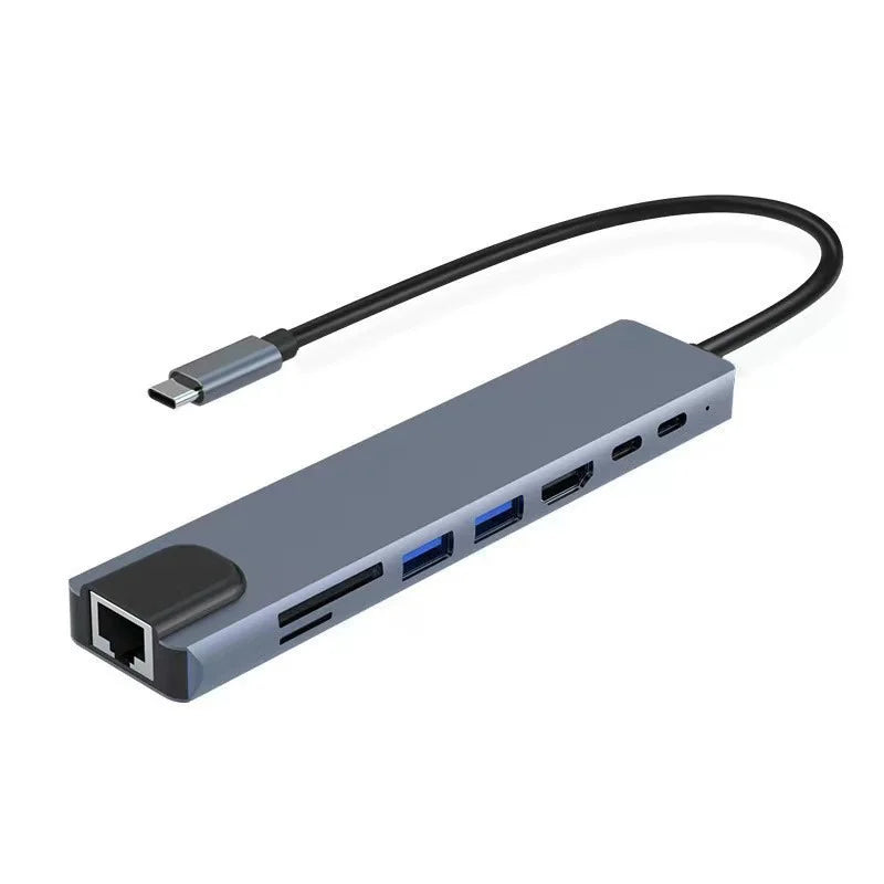 💻 Hub USB-C 8-în-1 Multifuncțional – Port HDMI 4K, Transfer Ultra-Rapid, Carcasă Premium din Aluminiu Răcoros, Ofertă Limitată! 🚀🔌