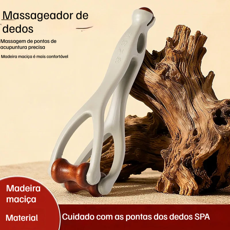 🎁【Cumpără 1 și primești 2】🌿 Aparat de masaj din lemn masiv pentru degete: rola din lemn natural ajută la stimularea punctelor articulare și la ameliorarea oboselii mâinilor. 🌿