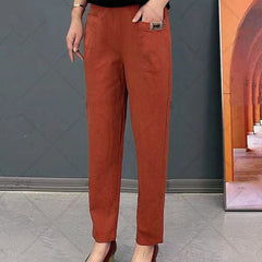 🔥【30%OFF！】🔥【M-6XL】🍃Pantaloni casual elastici respirabili cu talie înaltă pentru femei de vară