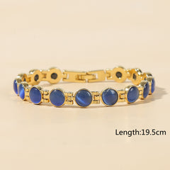 🌈Cumpărați 1 Obțineți 1 Gratuit✨Brățară elegantă cu ochi de pisică placată cu aur de 18K