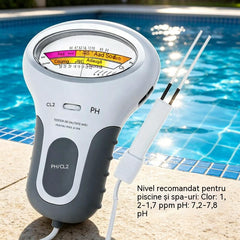 🔬💧 Aparat de măsurare a pH-ului și clorului rezidual (Cl2) — Reducere de 50%! Măsoară cu precizie pH-ul și clorul rezidual al piscinei tale: simplu, rapid și fiabil. 🔥🏊