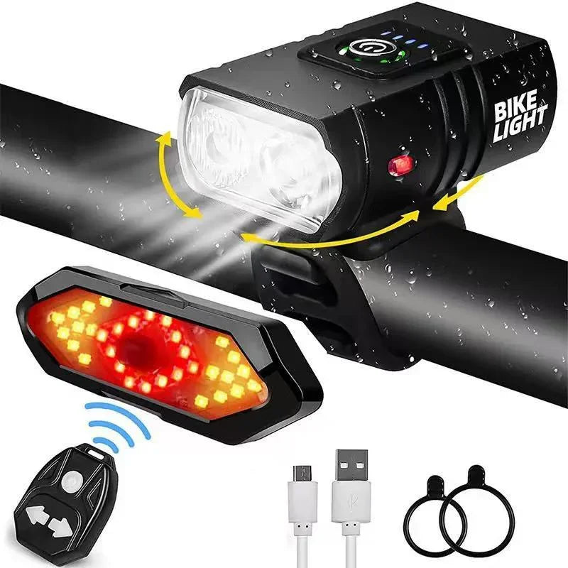 🛍️ Set Lumini Bicicletă Profesional 2026: Far Aluminiu Dual T6 + Stop Spate ✨ 1000 Lumeni, Rază 200m | 6 Moduri de Iluminare, Încărcare USB, Rezistent la Apă